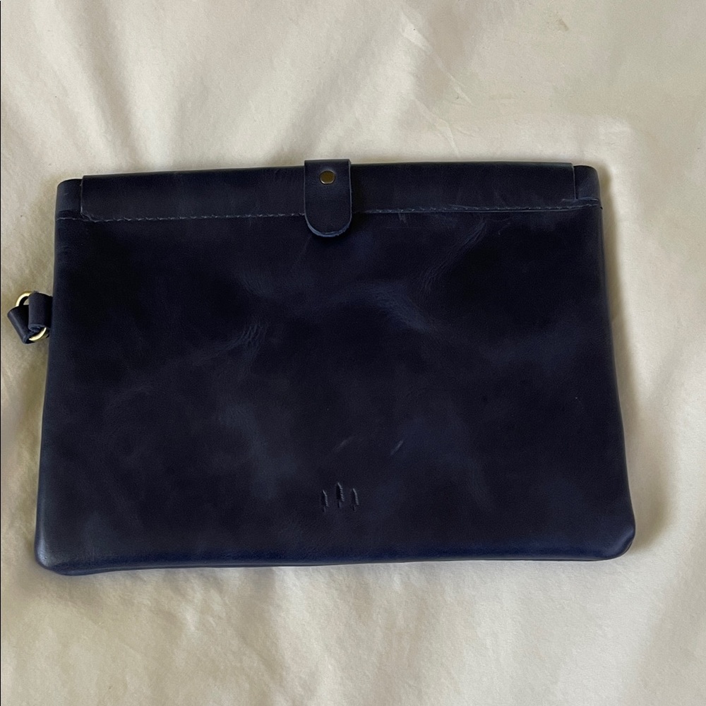 Portland Leather Navy Clutch